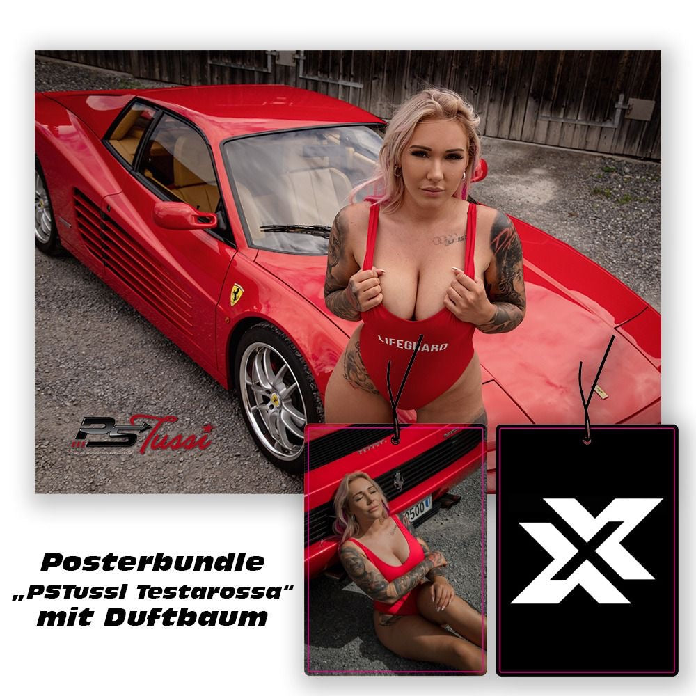 Posterbundle "PS-Tussi & Testarossa" mit Duftbaum